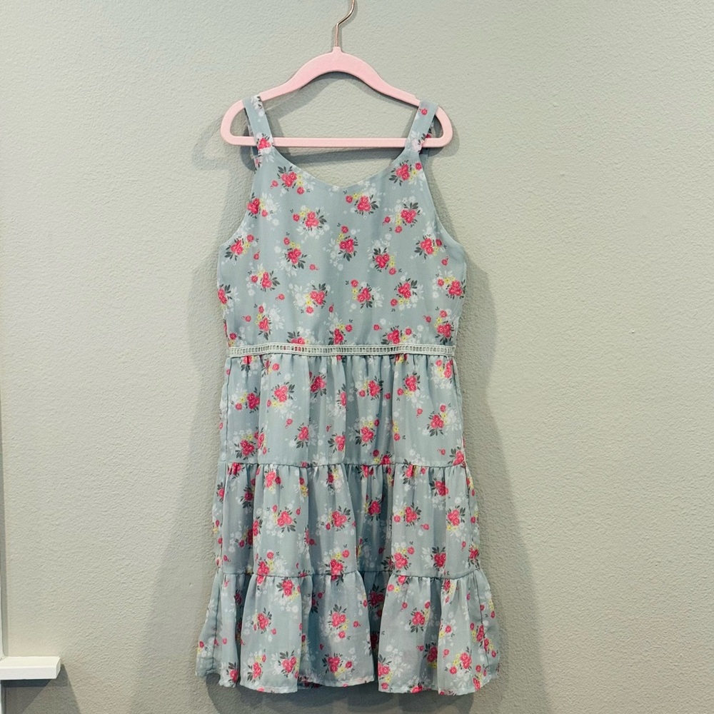 Chenault Girl sleeveless woven tiered dress